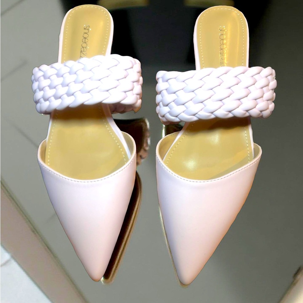 Shoedazzle Alanis  Pink Pointy Toe Flats 8.5